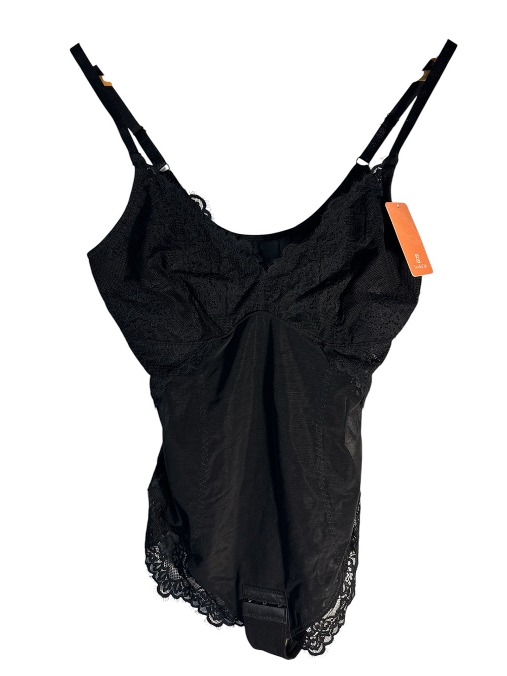 Feelingirl Lace V Neck Breathable Body Suit New lingerie camisole Sheer NEW